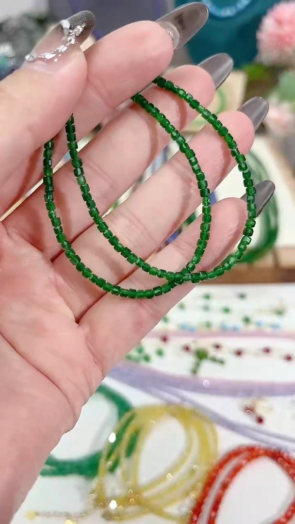 【闪购商品】石榴石（沙弗莱）手链银S925镶嵌方45