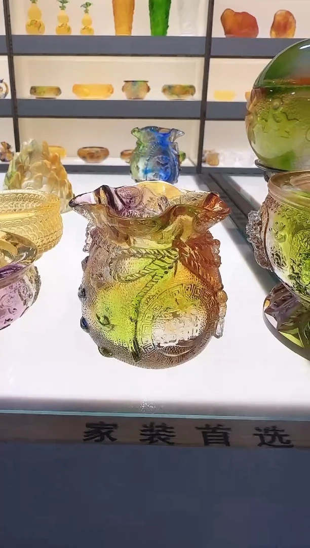 手工艺品琉璃多彩钱袋子