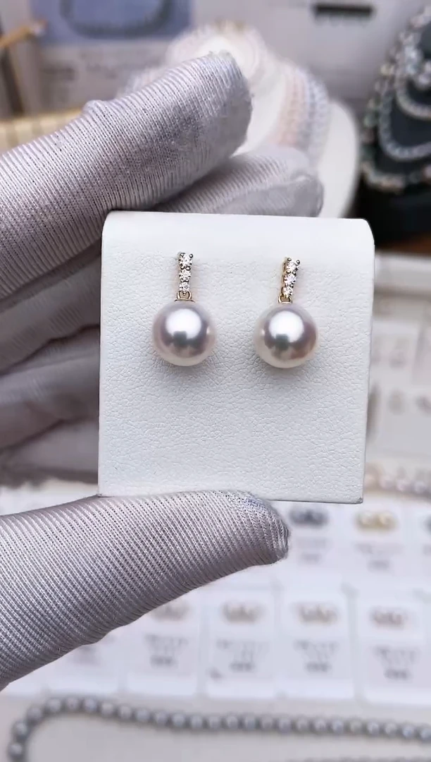 【闪购商品】海水珍珠耳饰18K金镶嵌特选天王嫂耳饰