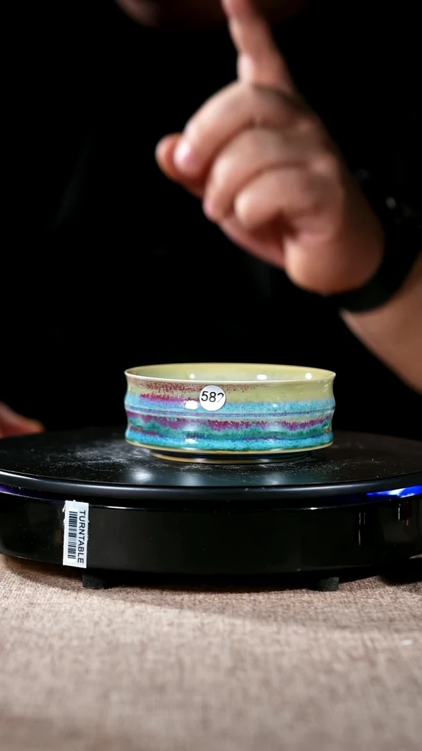 其他瓷582#盼龙窑一级品原矿钧瓷竹节普洱杯