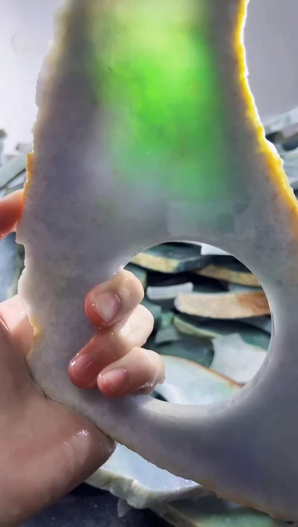 裸石翡翠缅甸翡翠A货文506