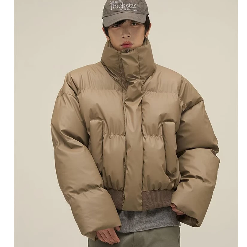 YY06 冬季棉服棉衣男生加厚保暖面包服运动休闲纳帕皮外套