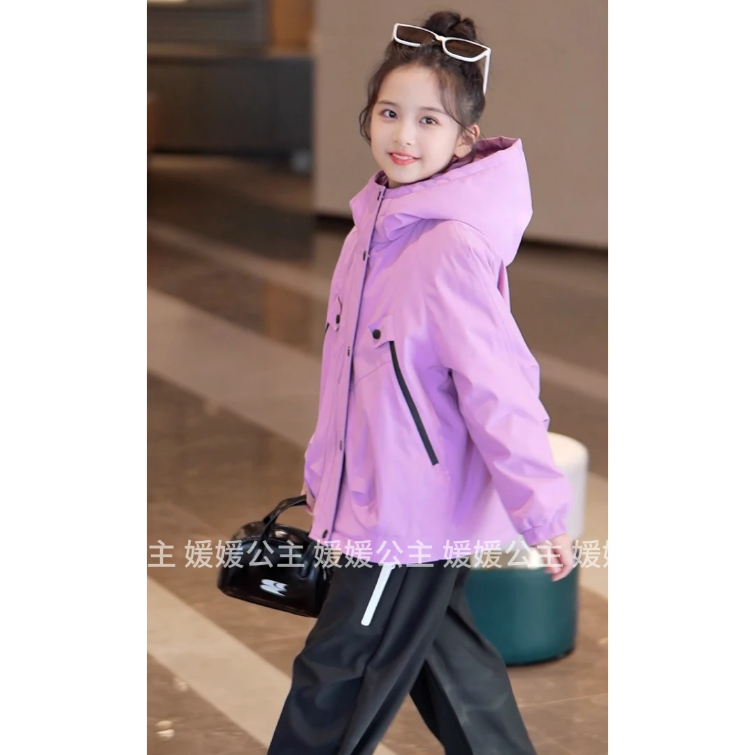 媛媛公主【极寒冲锋】2025冬季女童户外防风加棉加厚外套15408Q467