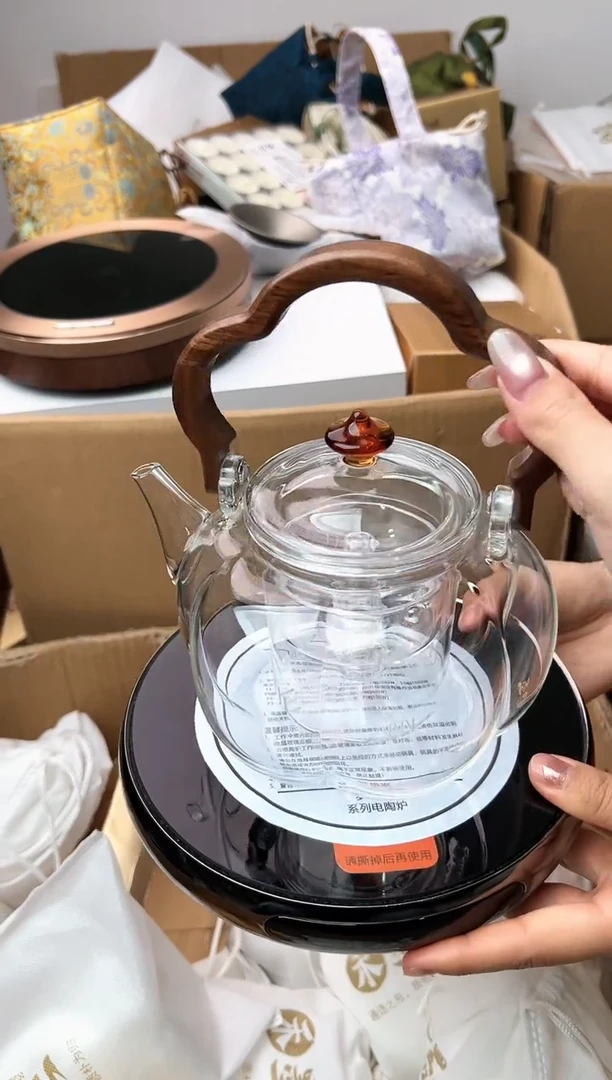 茗凤祥x2电陶炉1300w+南瓜提梁煮茶壶