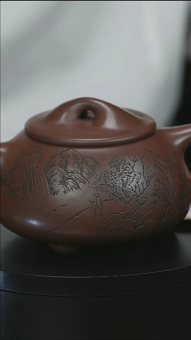 茶壶紫砂奶***皮H1596赵信军山景满瓢