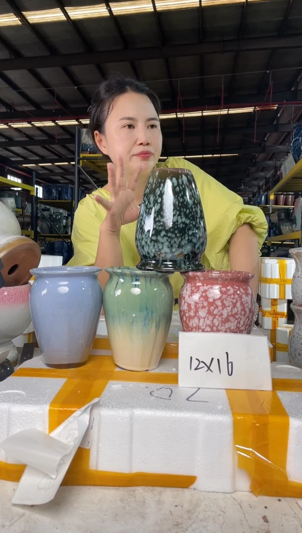 宜兴紫砂粗陶花盆12/16