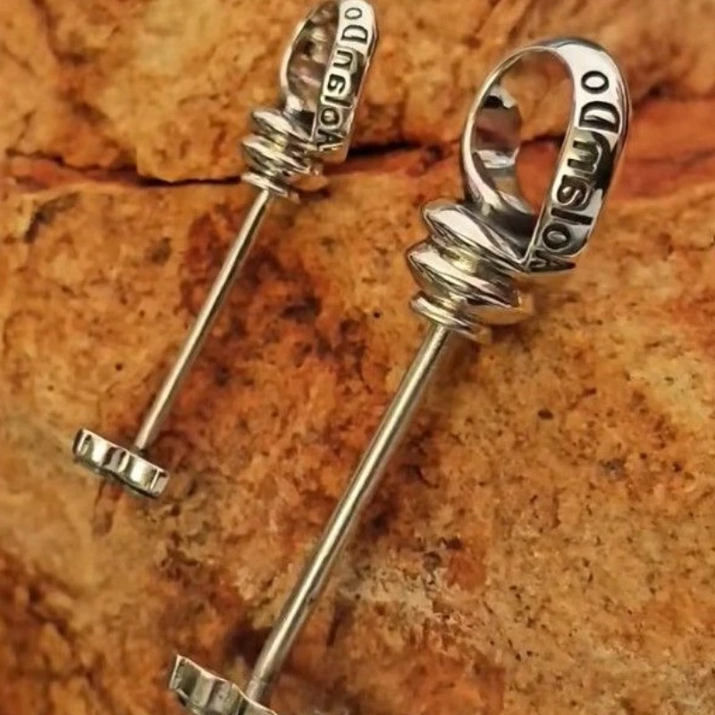 铜合金吊坠 diy文玩串珠螺丝扣配饰精致银色活动配件吊坠调节空托