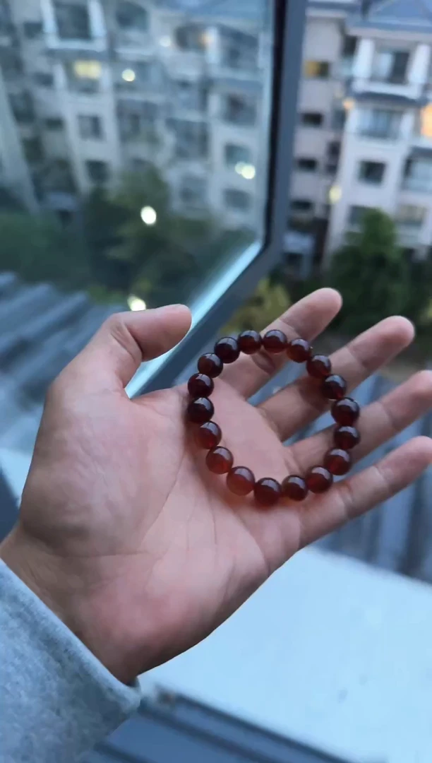 手串琥珀未镶嵌*93缅甸琥珀紫罗兰手串10mm