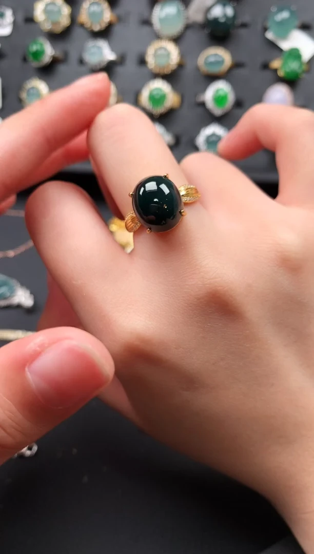 【闪购商品】翡翠戒指银S925镶嵌6876578