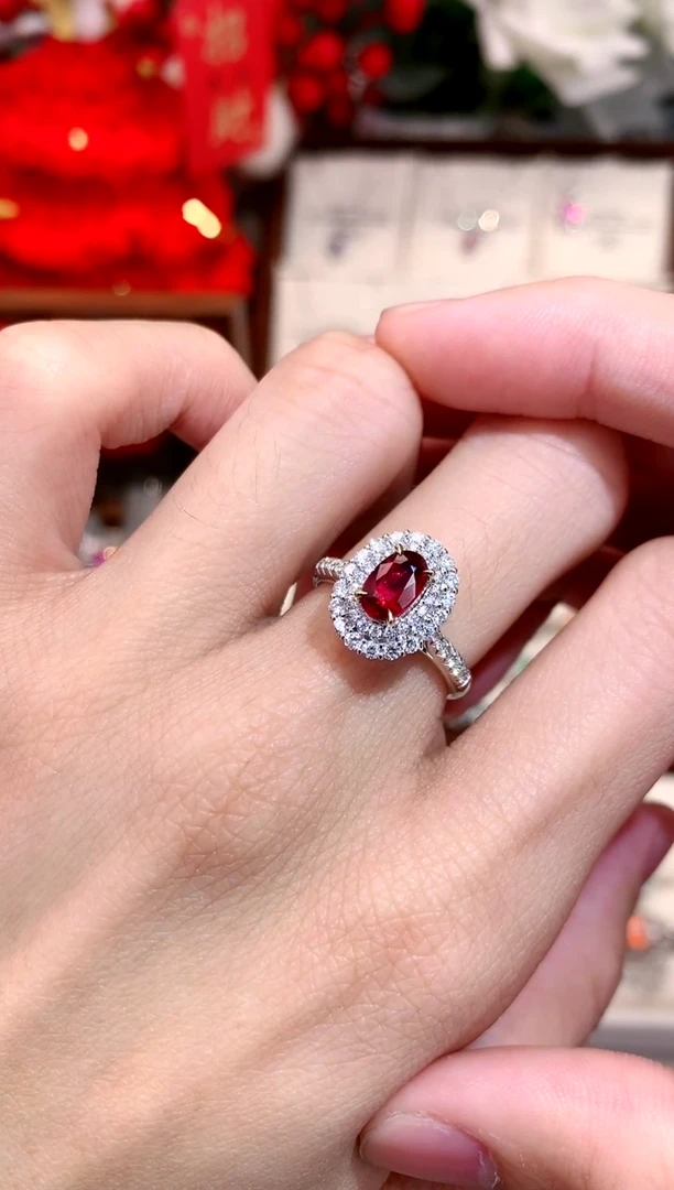 【闪购商品】红宝石戒指18K金镶嵌1.02ct/天然宝石/七天无理由