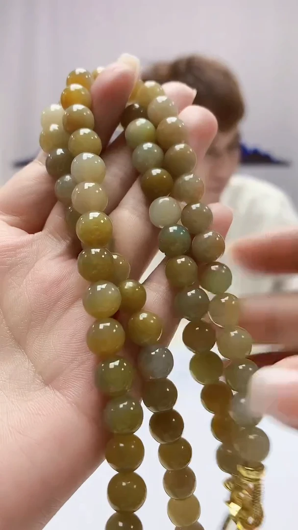 定制翡翠未镶嵌4868ms-毛货珠链29