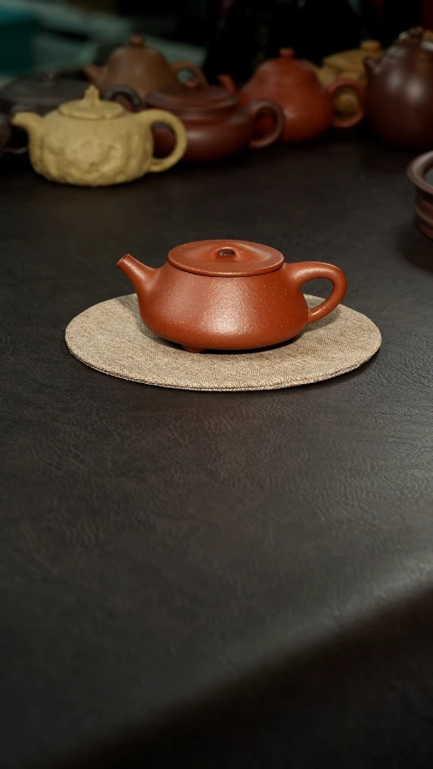 茶壶紫砂09红降坡景舟石瓢