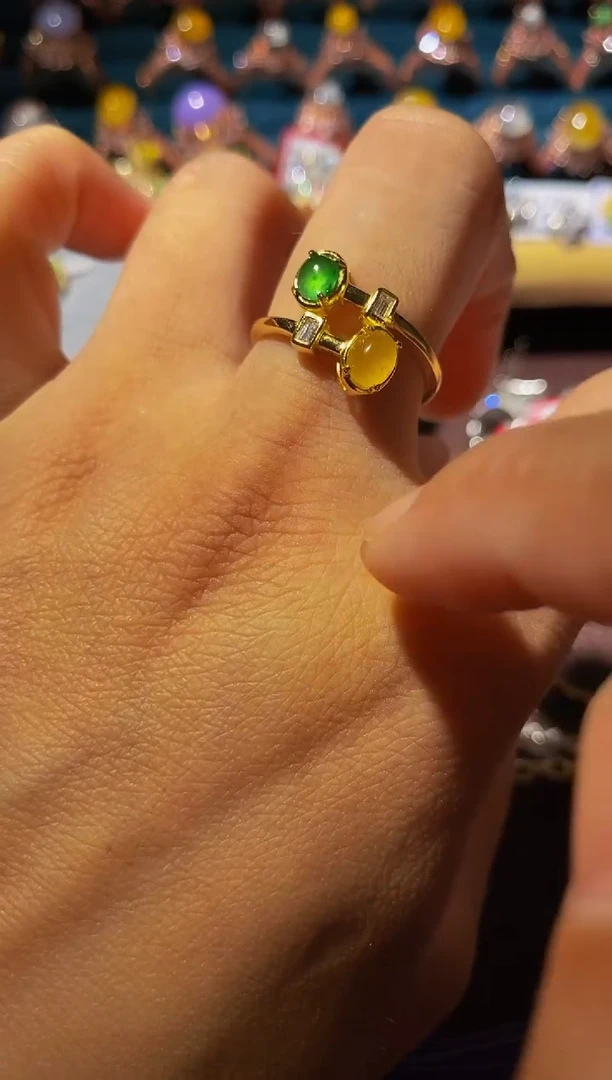 翡翠戒指银S925镶嵌..............