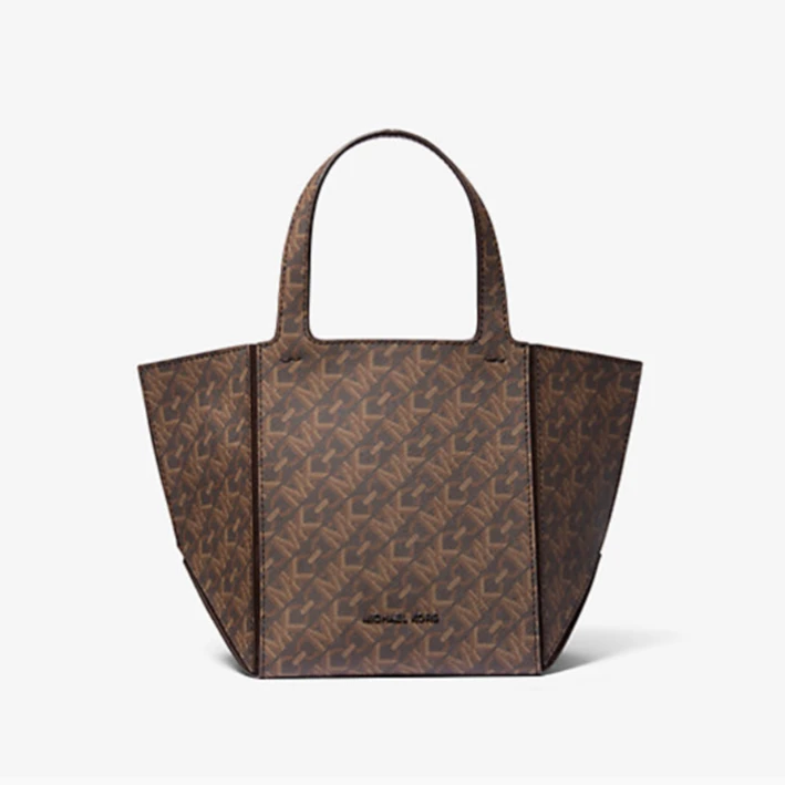 MICHAEL KORS/迈克高仕Jordi Small 深棕色小号老花托特包手提包