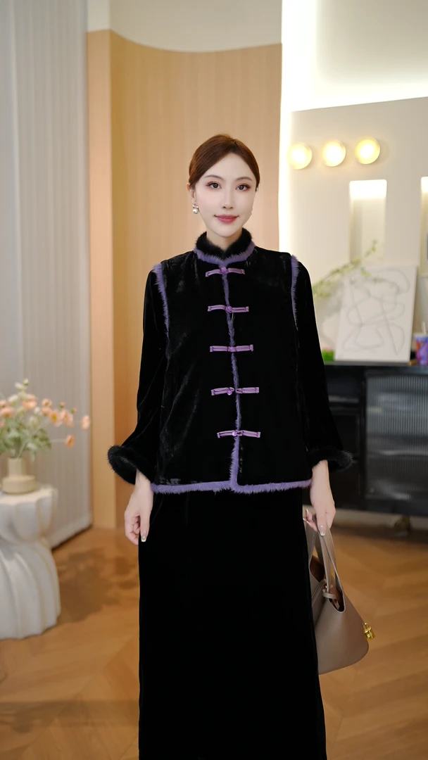 【DuShang】冬季高端桑蚕丝丝绒马甲CS