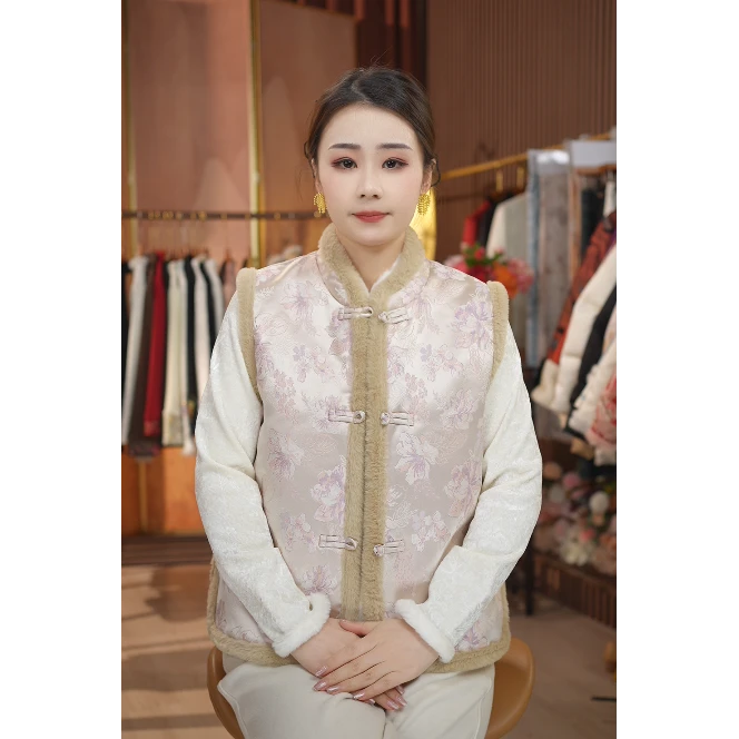 《清欢 -棉马甲》新中式提花国风气质加厚休闲百搭马甲