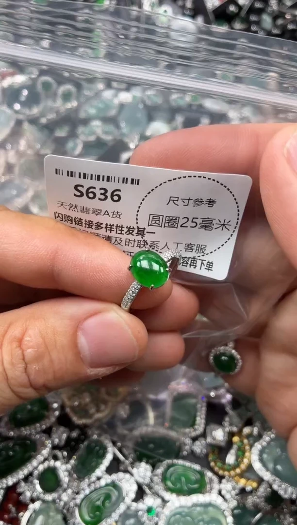 翡翠未镶嵌颈饰S636戒指
