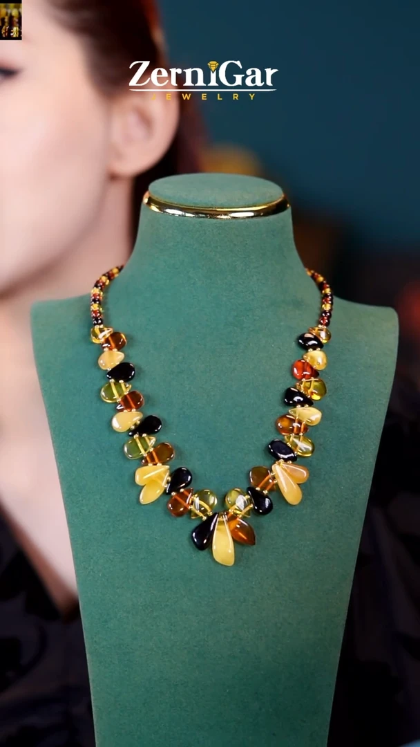 【闪购商品】琥珀颈饰未镶嵌天然琥珀项链