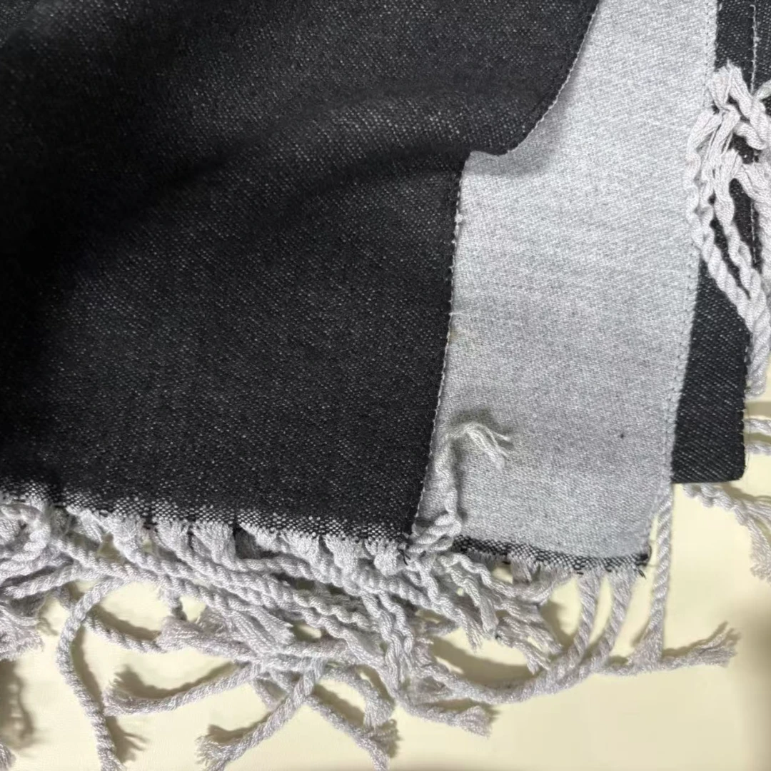 潮流打造女士格子披肩围巾 SJ 10361 黑灰色