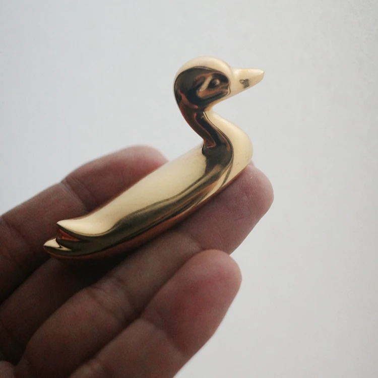 予御丨清物堂-游鸭茶拨搁置空间茶宠茶桌摆件 金釉/银釉/黑6*2.8