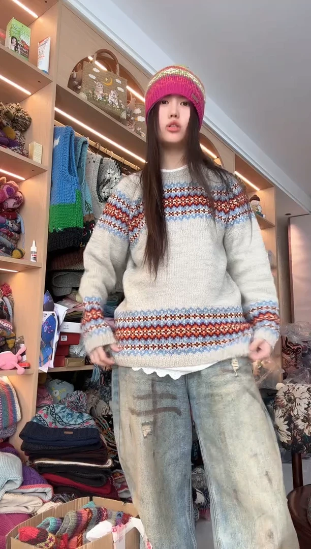 羊毛费尔岛套头毛衣