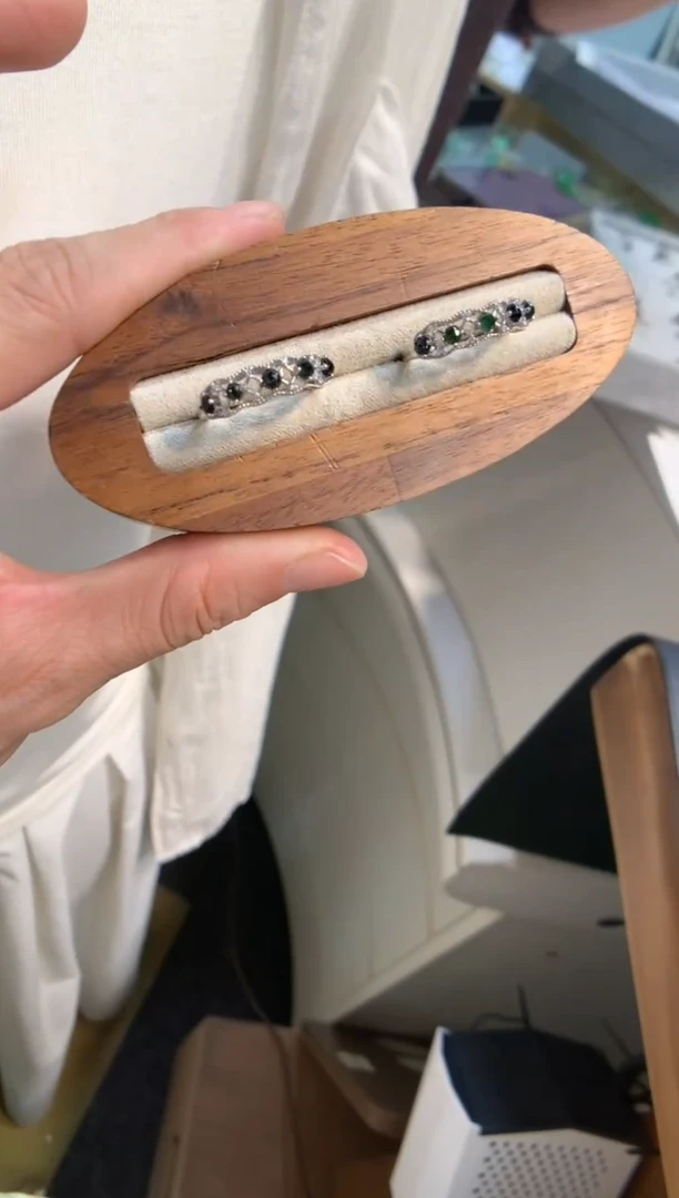 银S925镶嵌戒指翡翠戒指 多样性发一件