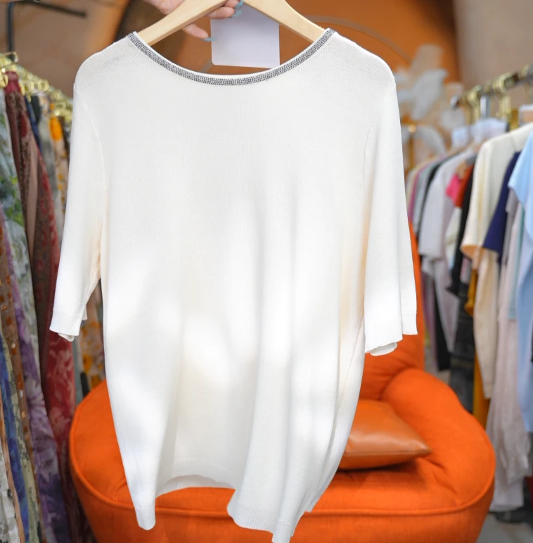 024 2025夏季新款气质显瘦时尚百搭针织衫Q3489-A