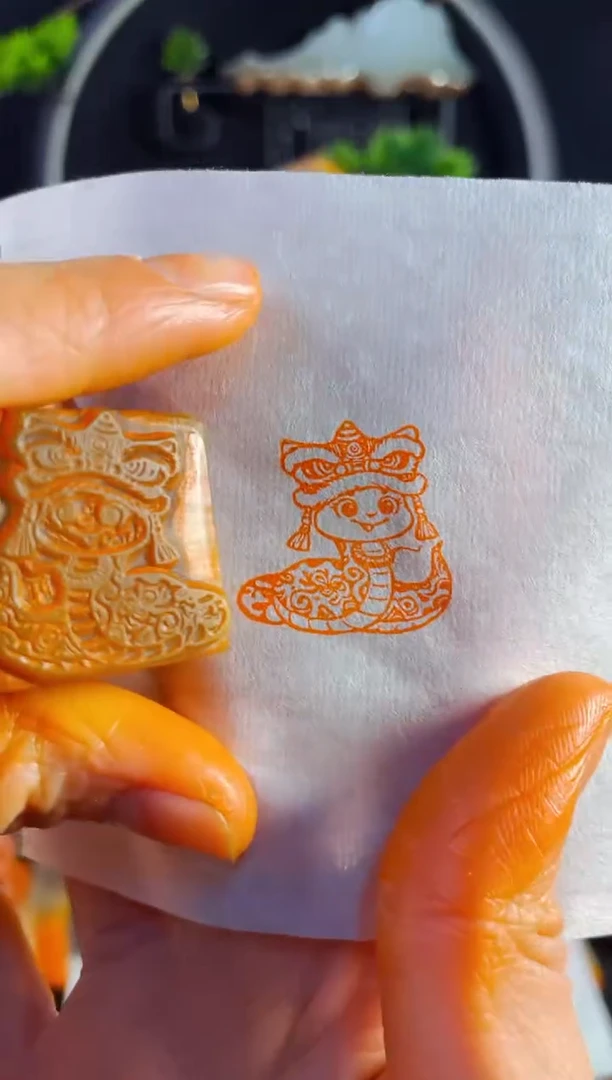 【闪购商品】巴林石印石手工篆刻《蛇》2.5巴林