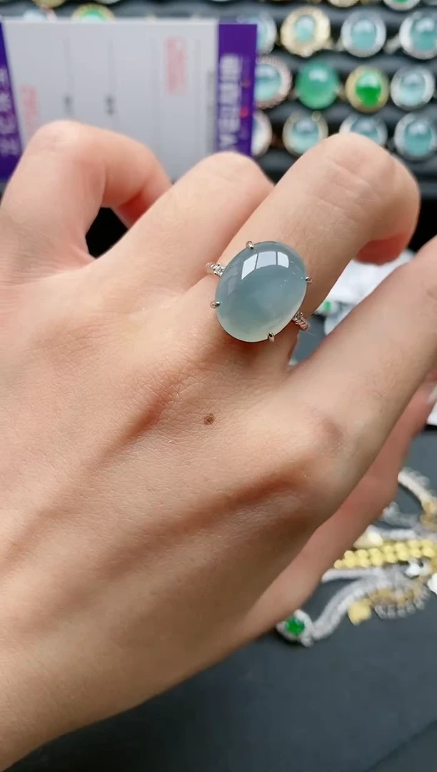 【闪购商品】翡翠戒指银S925镶嵌1111111