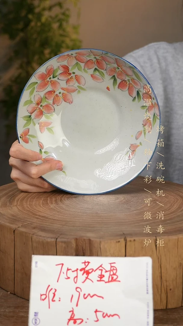 碗瓷景德镇手工手绘高温瓷釉下彩
