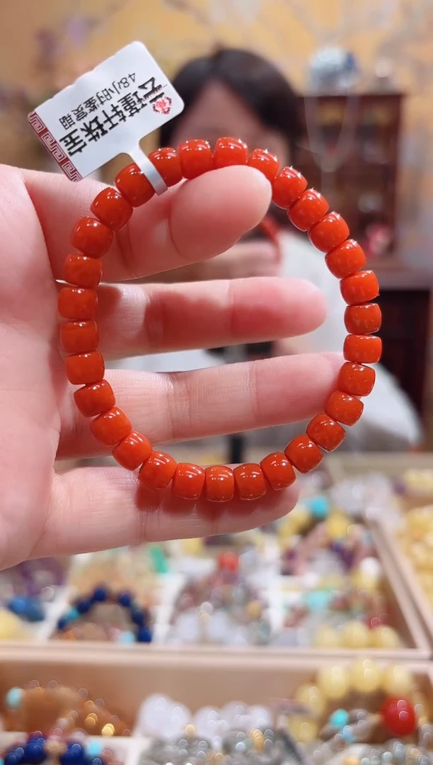 未镶嵌手串南红玛瑙设计款珠串
