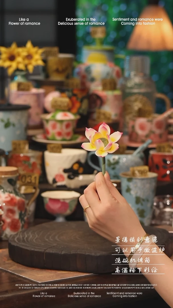 陶瓷景德镇高温釉下彩手工手绘款式