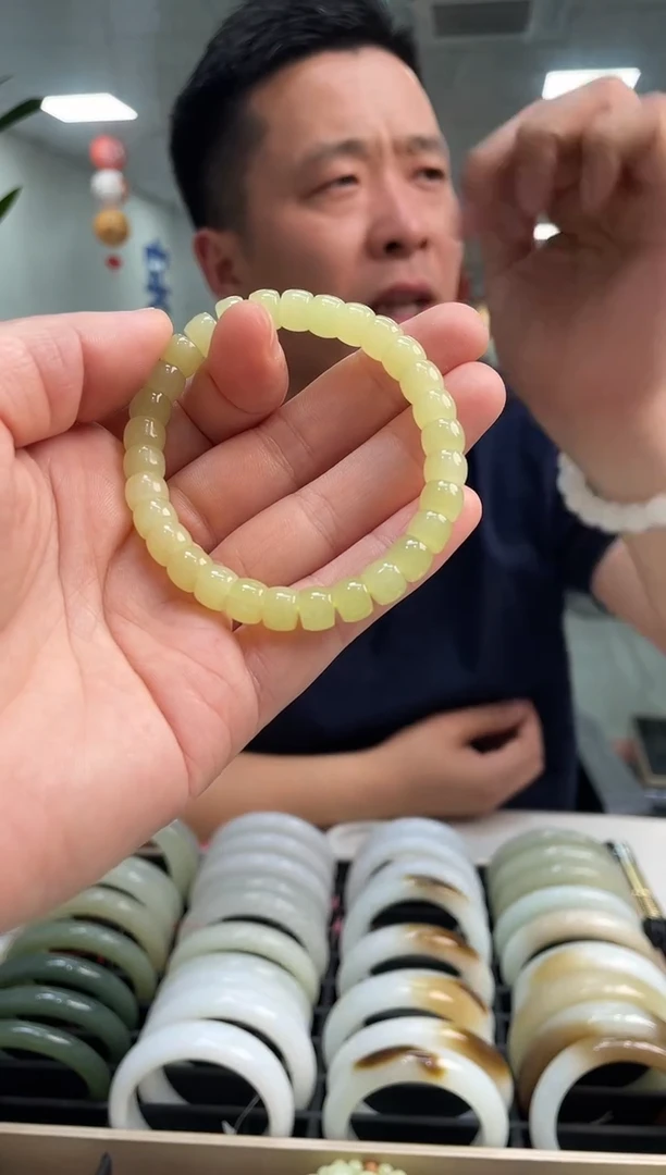 手链未镶嵌和田玉黄玉极限弧卡8-7手串随机发一件