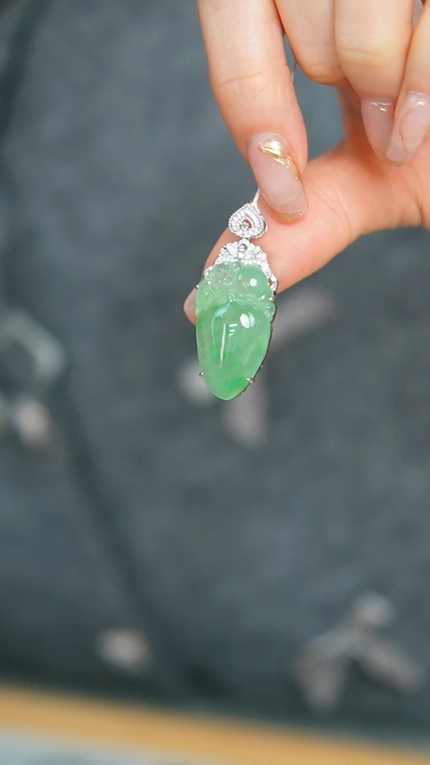 【闪购商品】翡翠挂件18K金镶嵌71号-吊坠/姿/3