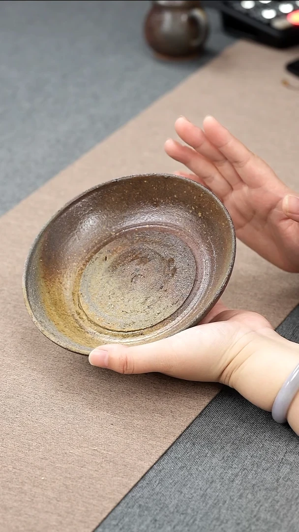 紫砂茶宠柴烧大号干泡盘