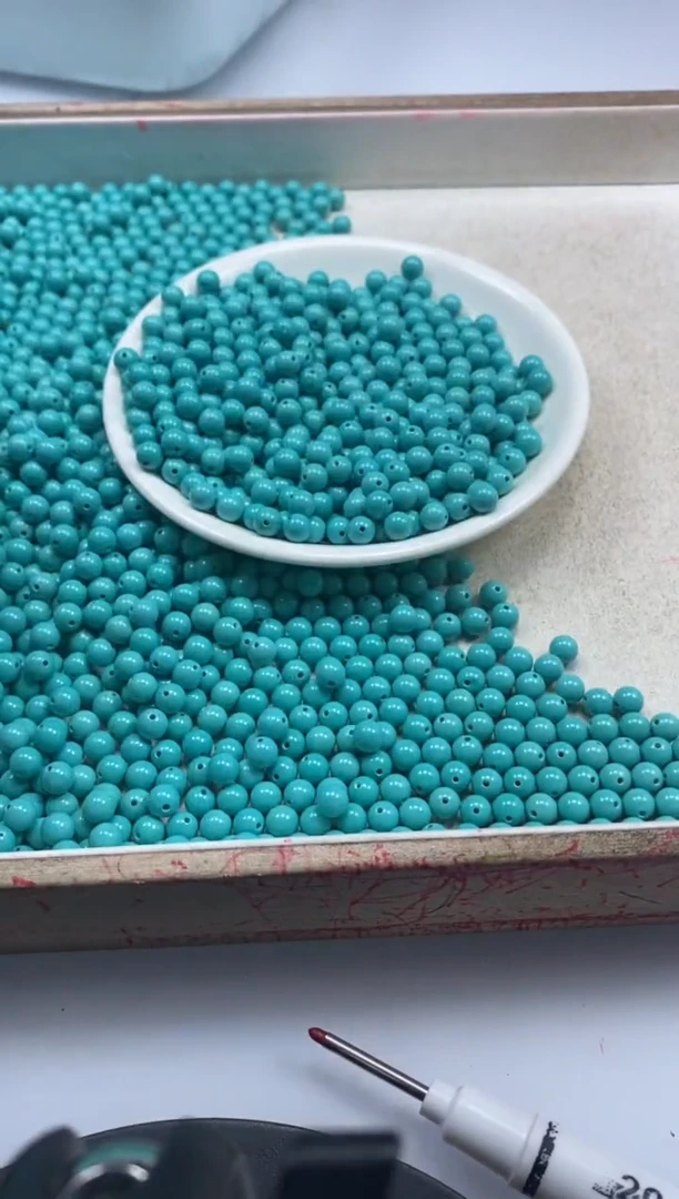 【闪购商品】玛瑙/玉髓颈饰未镶嵌w821高瓷绿松6mm*30颗