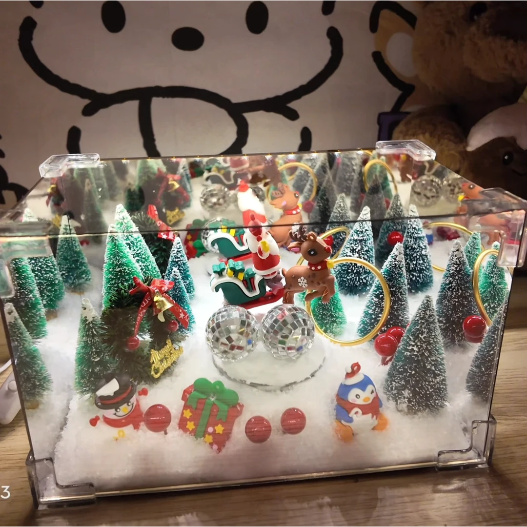 圣诞节装饰手工diy材料魔方镜子氛围小夜灯摆件女友闺蜜礼物小夜