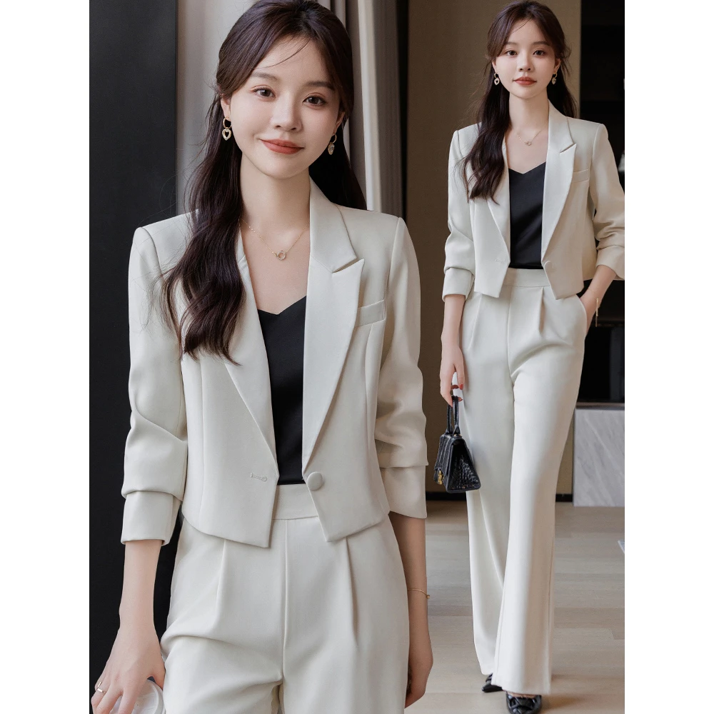 高端小香风西装外套女2025新款春秋小个子高级气质修身感短款西服