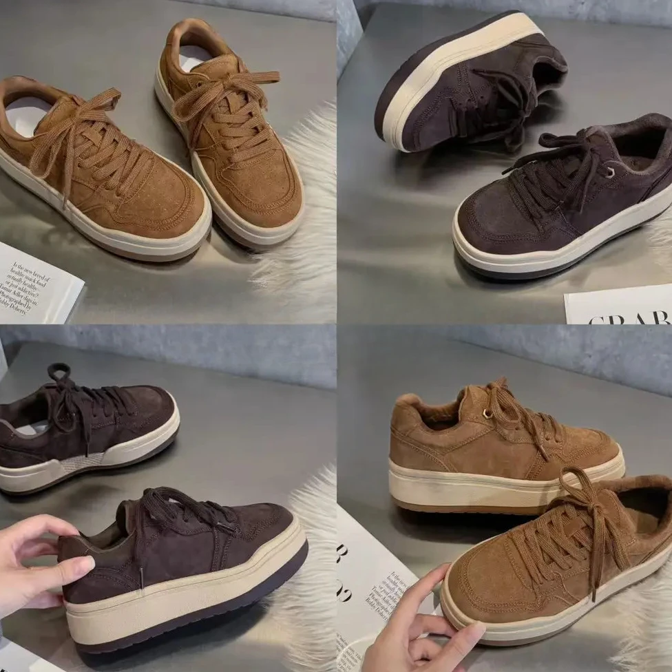 有意思思女鞋“学院风2.0”加绒舒适休闲软底时尚潮流百搭韩版同款