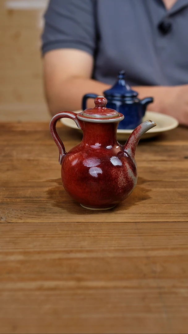 茶壶紫砂梅和柳钧瓷小瓷壶