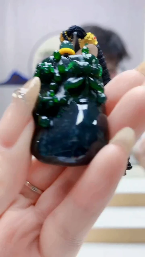 未镶嵌定制翡翠4688DD-毛货挂件98