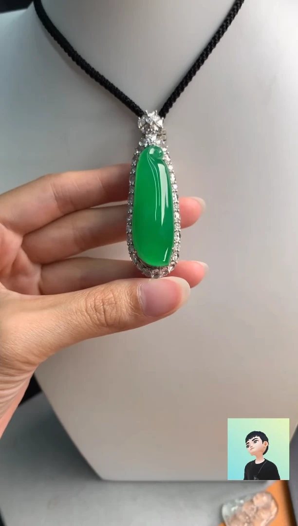 翡翠未镶嵌颈饰61-19-15.8