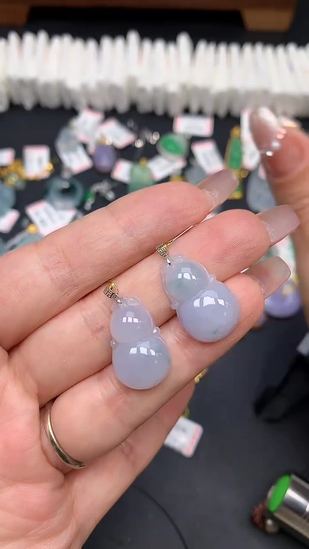 翡翠18K金镶嵌吊坠(不含链)MS188985（多样性发一件）