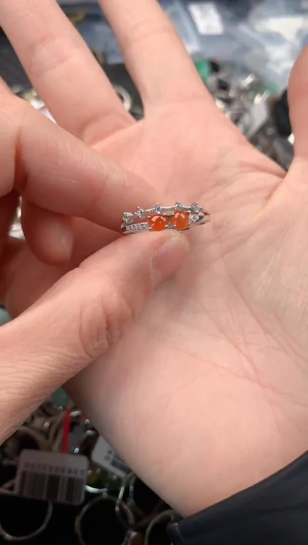 银S925镶嵌戒指翡翠666   7