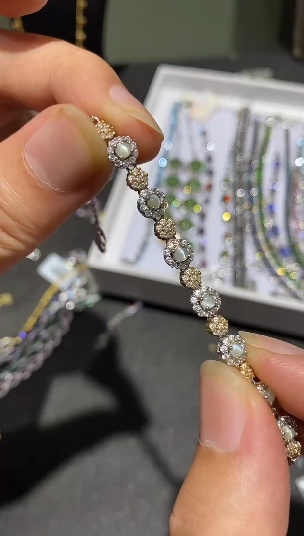 无925银猫眼手链