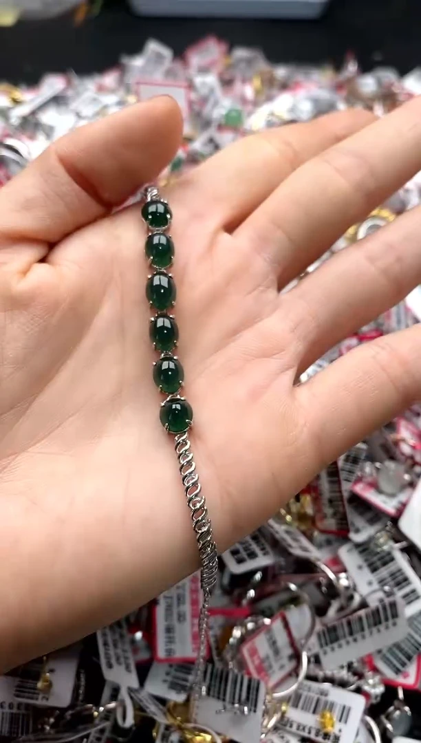 【闪购商品】翡翠戒指银S925镶嵌111111111    8