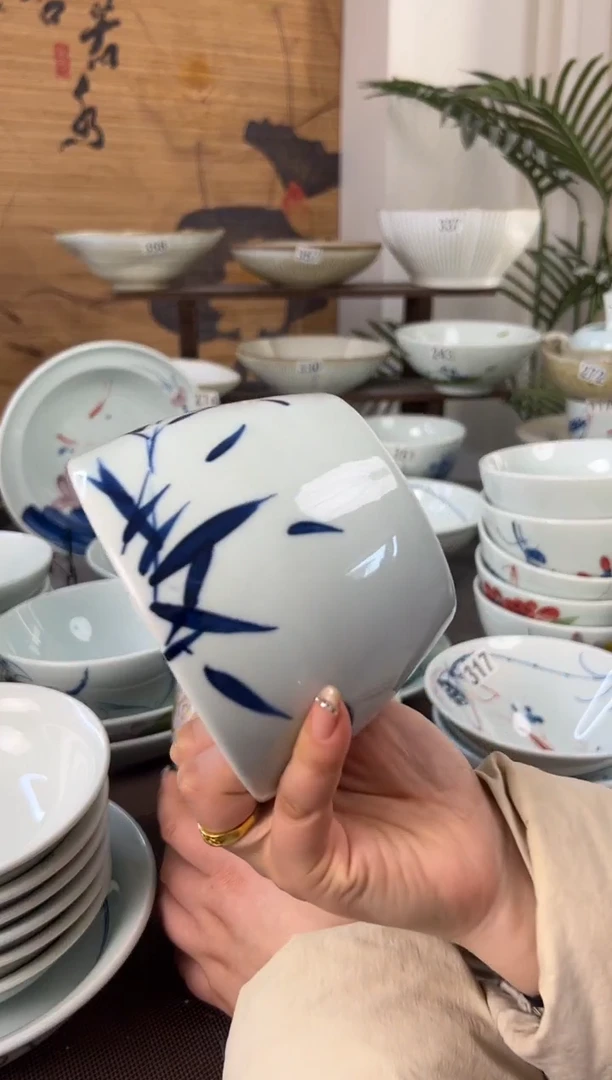 明舟大暇手绘5寸鸡盅（单只装随机图案）