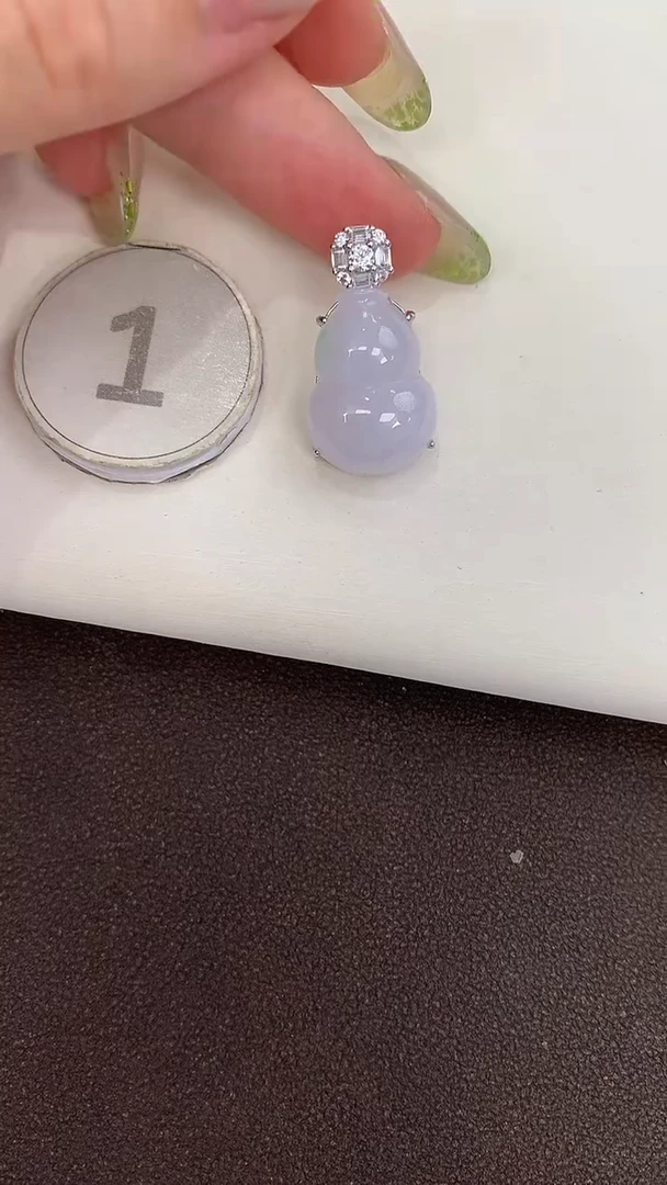 颈饰银S925镶嵌翡翠天然缅甸a货翡翠
