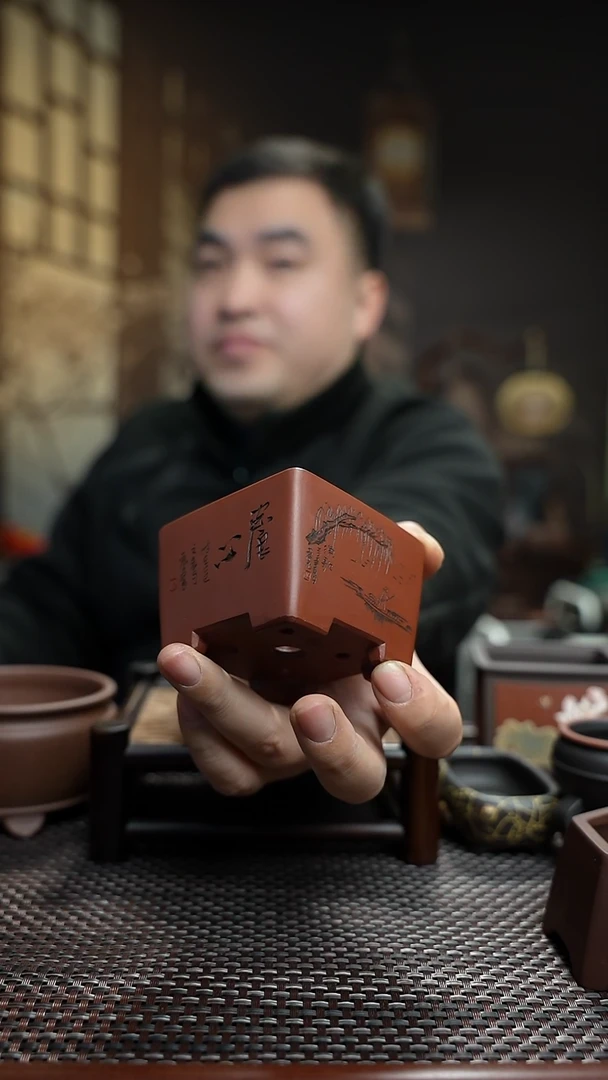 紫砂花盆平*@長木軒精品紫砂