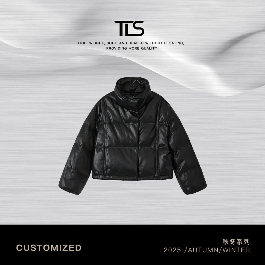 TT【面包鹅】90白鹅绒经典纯色柔软蓬松保暖短款皮羽绒服外套Y5017
